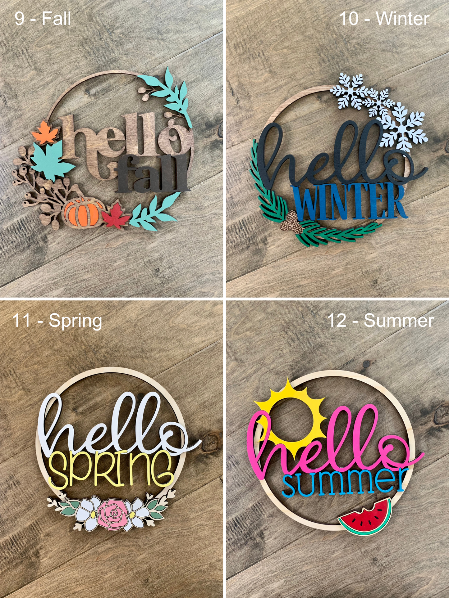 Interchangeable Gold Double Hoop Wreath - Wreaths for Every Season