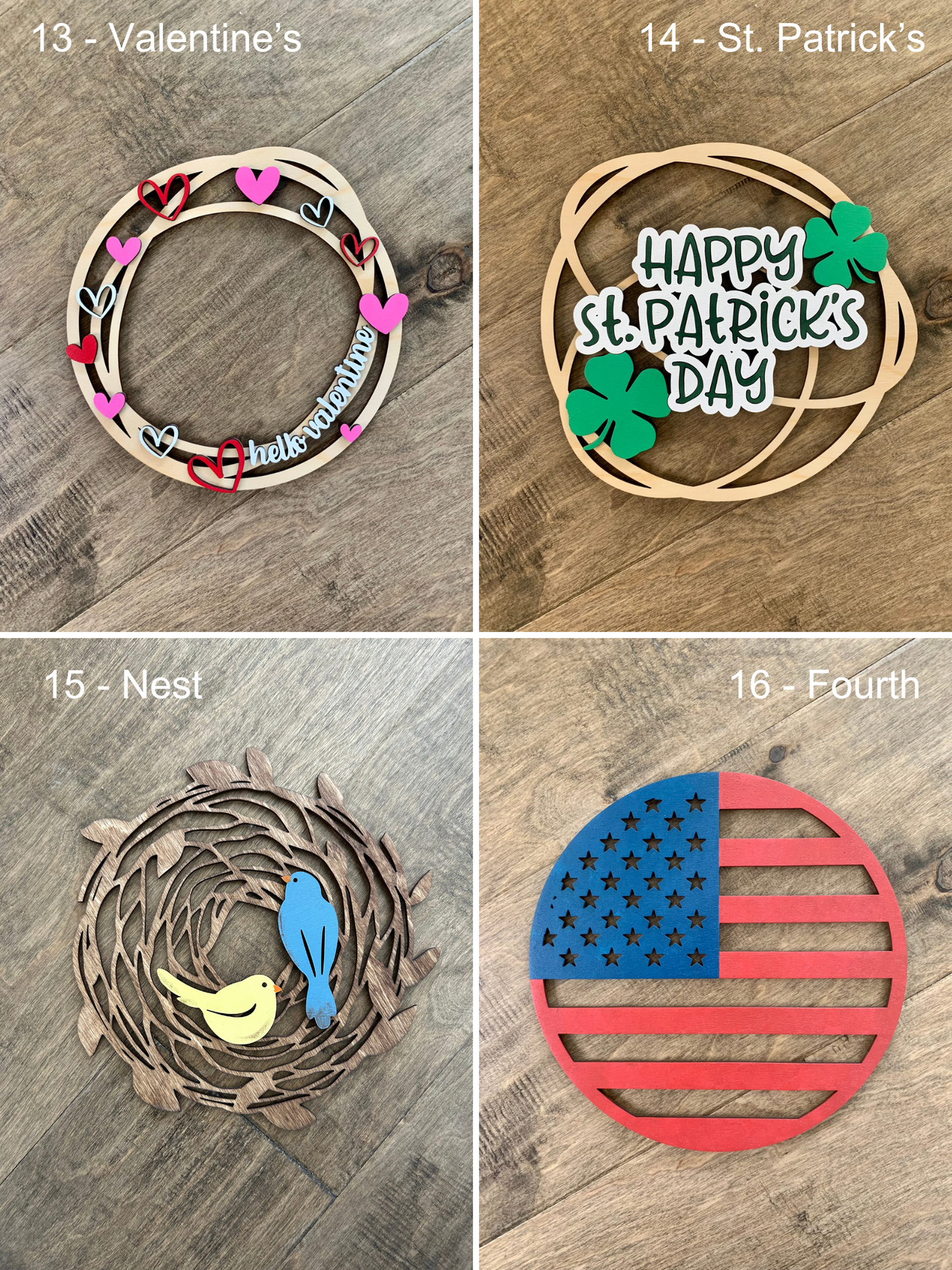Interchangeable Gold Double Hoop Wreath - Wreaths for Every Season