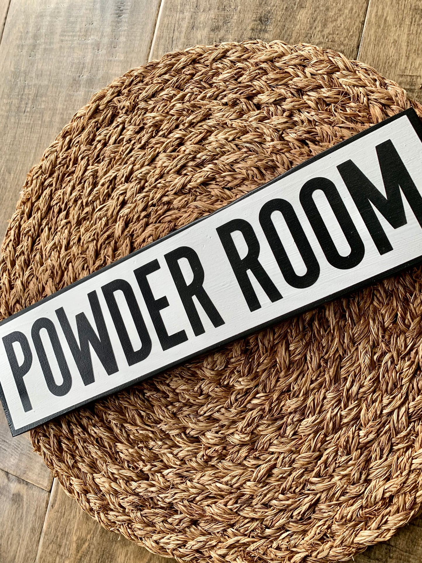 Powder Room Sign - Farmhouse Wood Sign