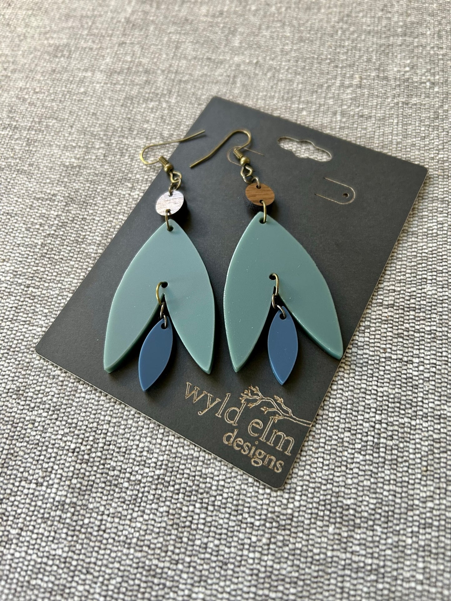Acrylic Drop Petal Earrings