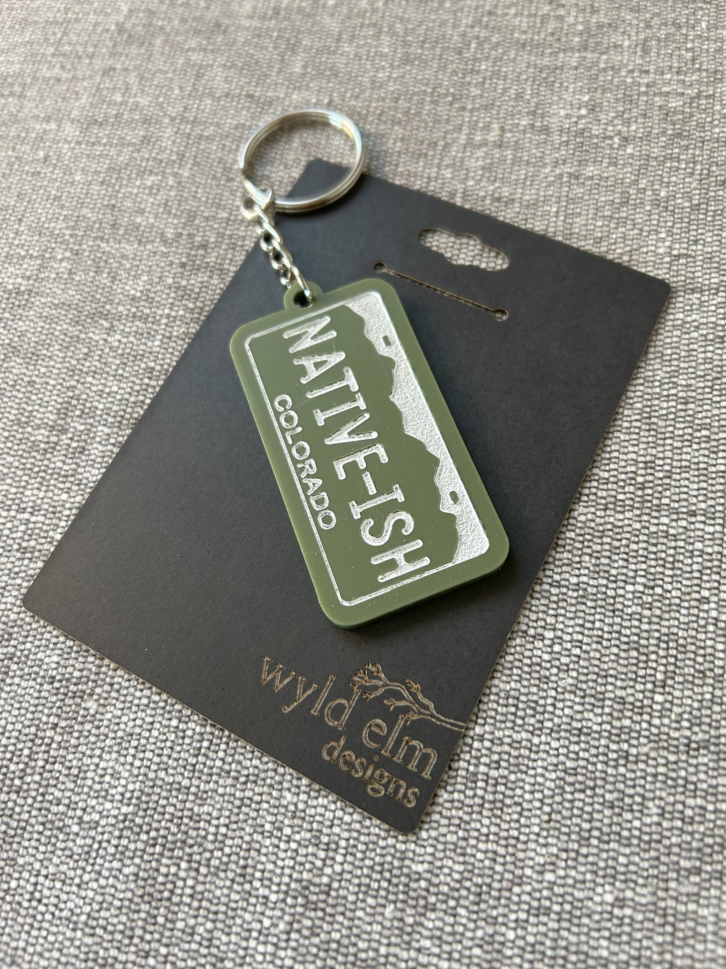 Colorado Native & Native-ish License Plate Acrylic Keychains