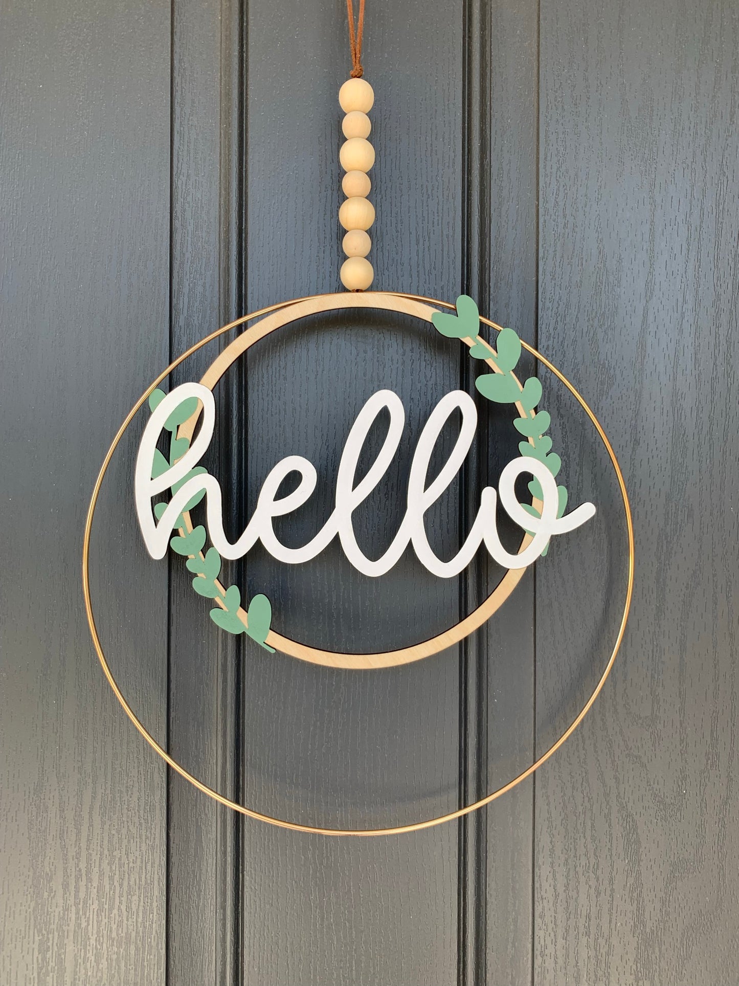 Interchangeable Gold Double Hoop Wreath - Wreaths for Every Season