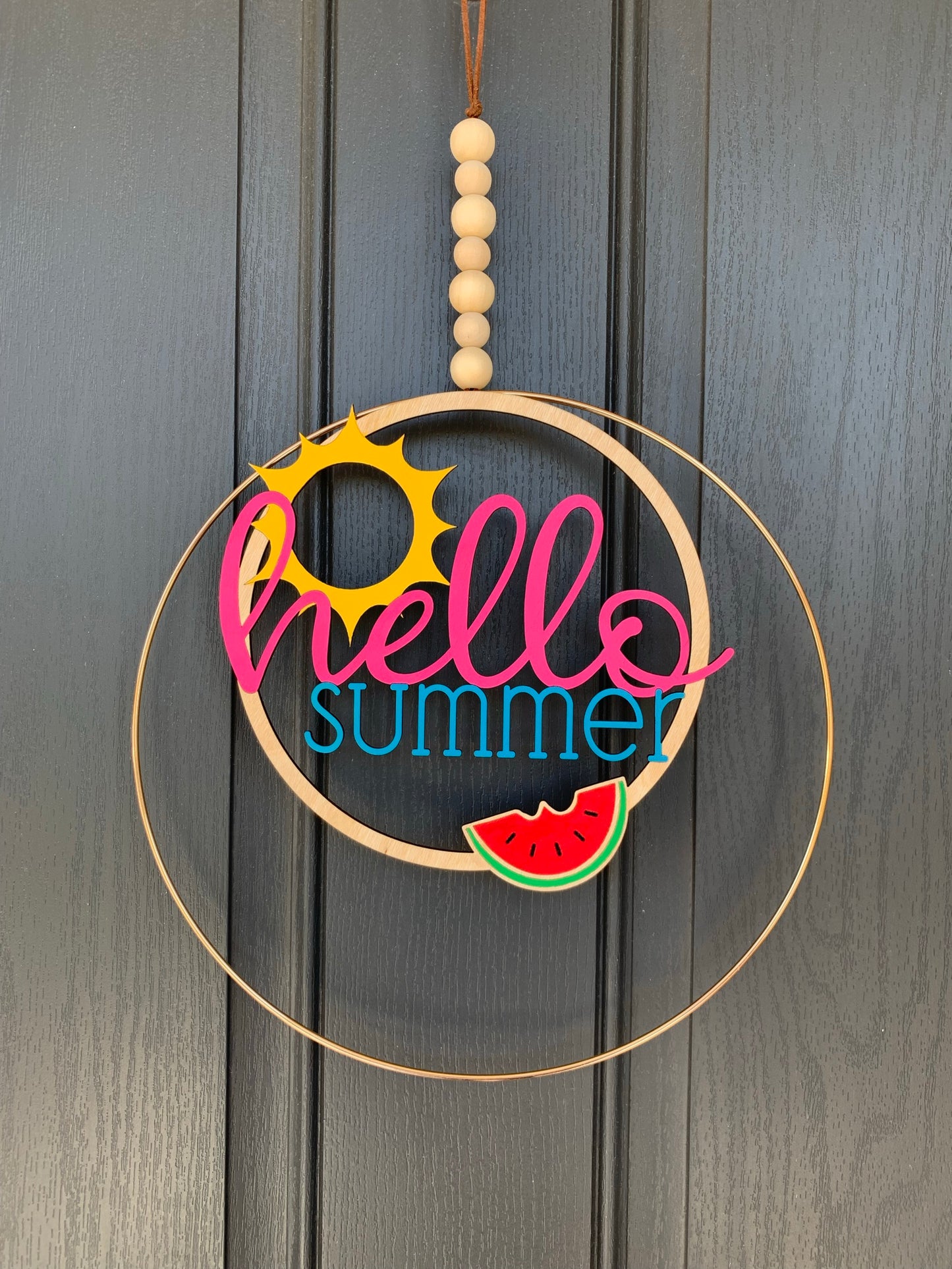 Interchangeable Gold Double Hoop Wreath - Wreaths for Every Season