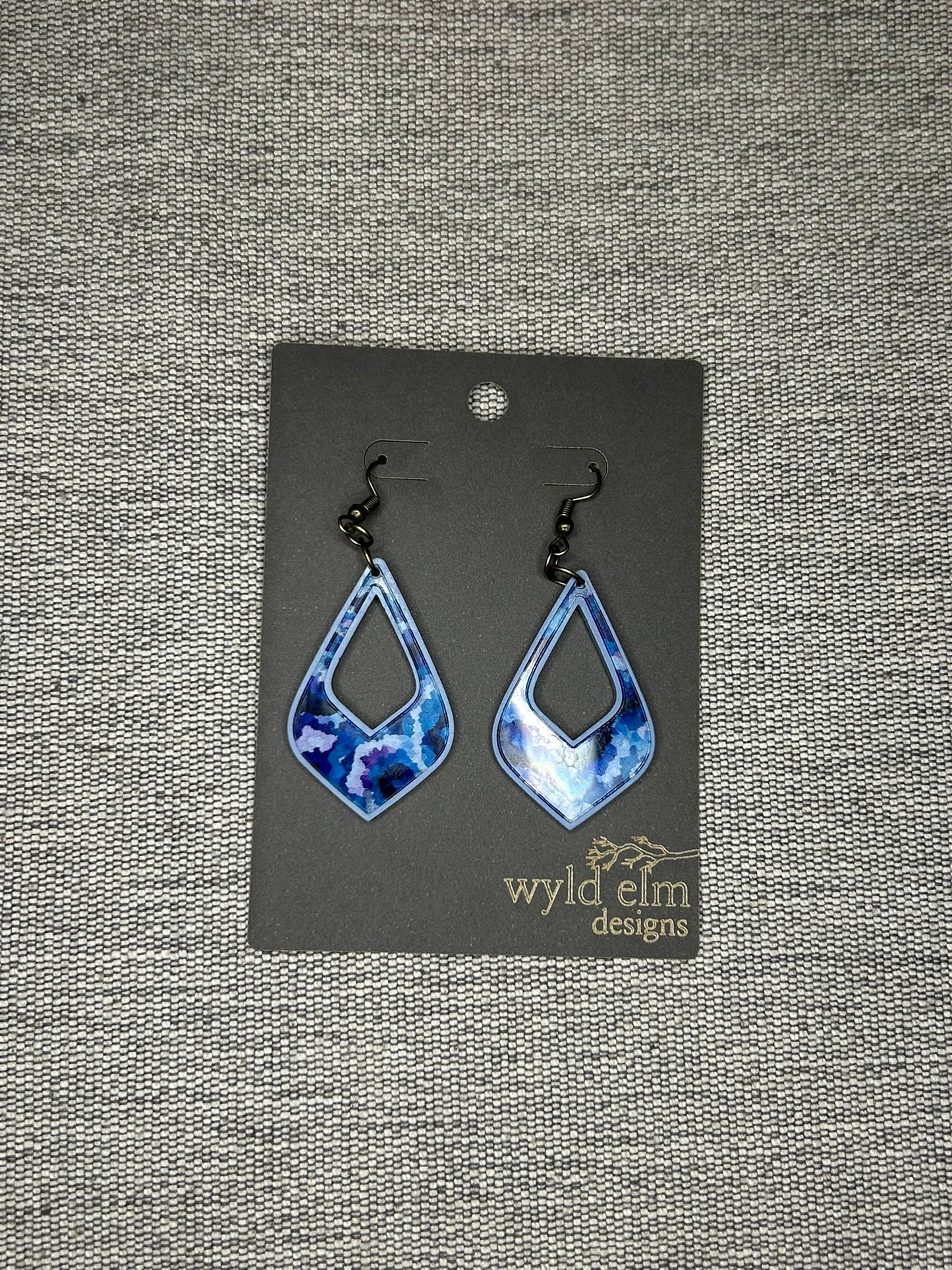 Blue Overlay Acrylic Earrings