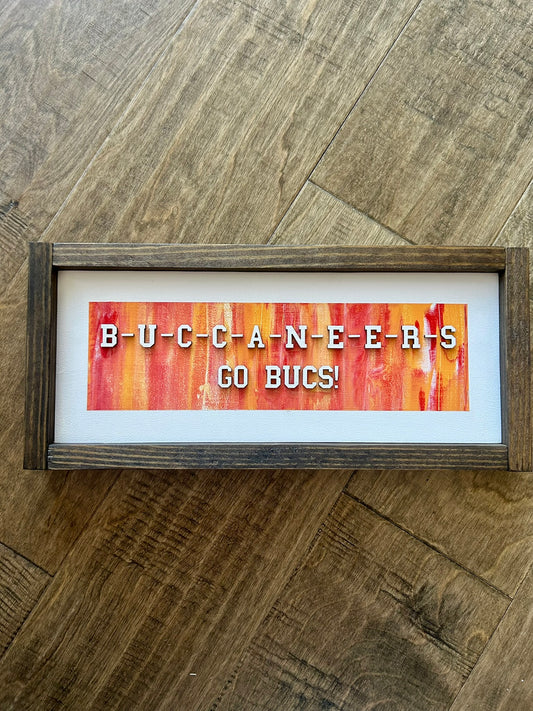 Go Bucs! Wood Sign - Mike Evans Family Foundation