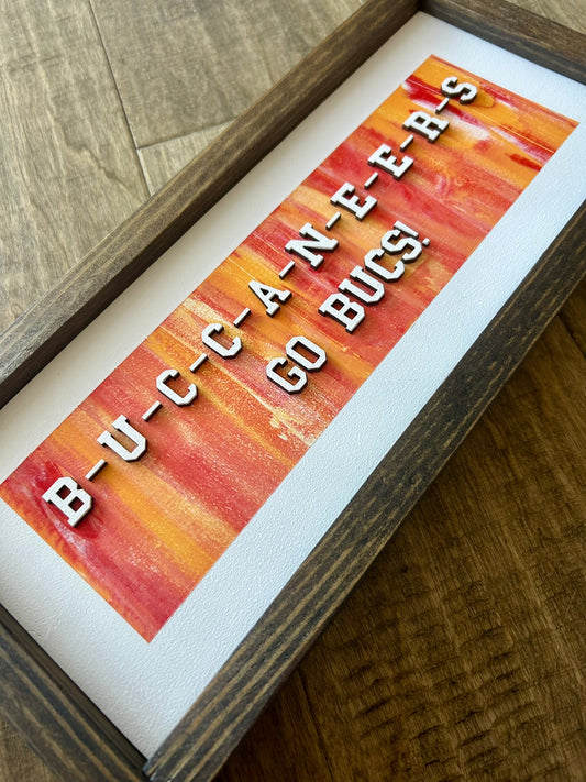 Go Bucs! Wood Sign - Mike Evans Family Foundation