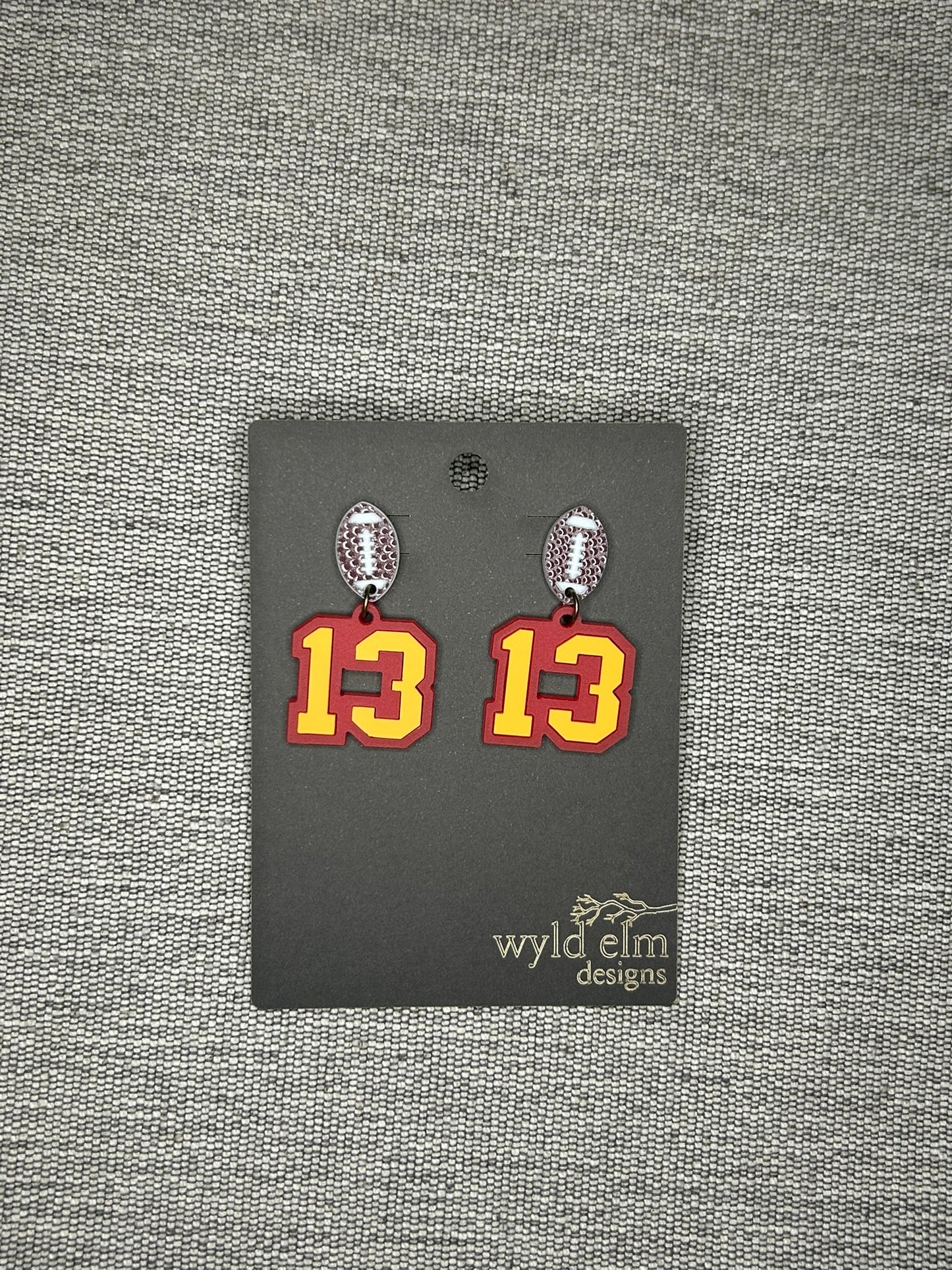 Mike Evans Number 13 Small Football Earring - Mike Evans Family Foundation