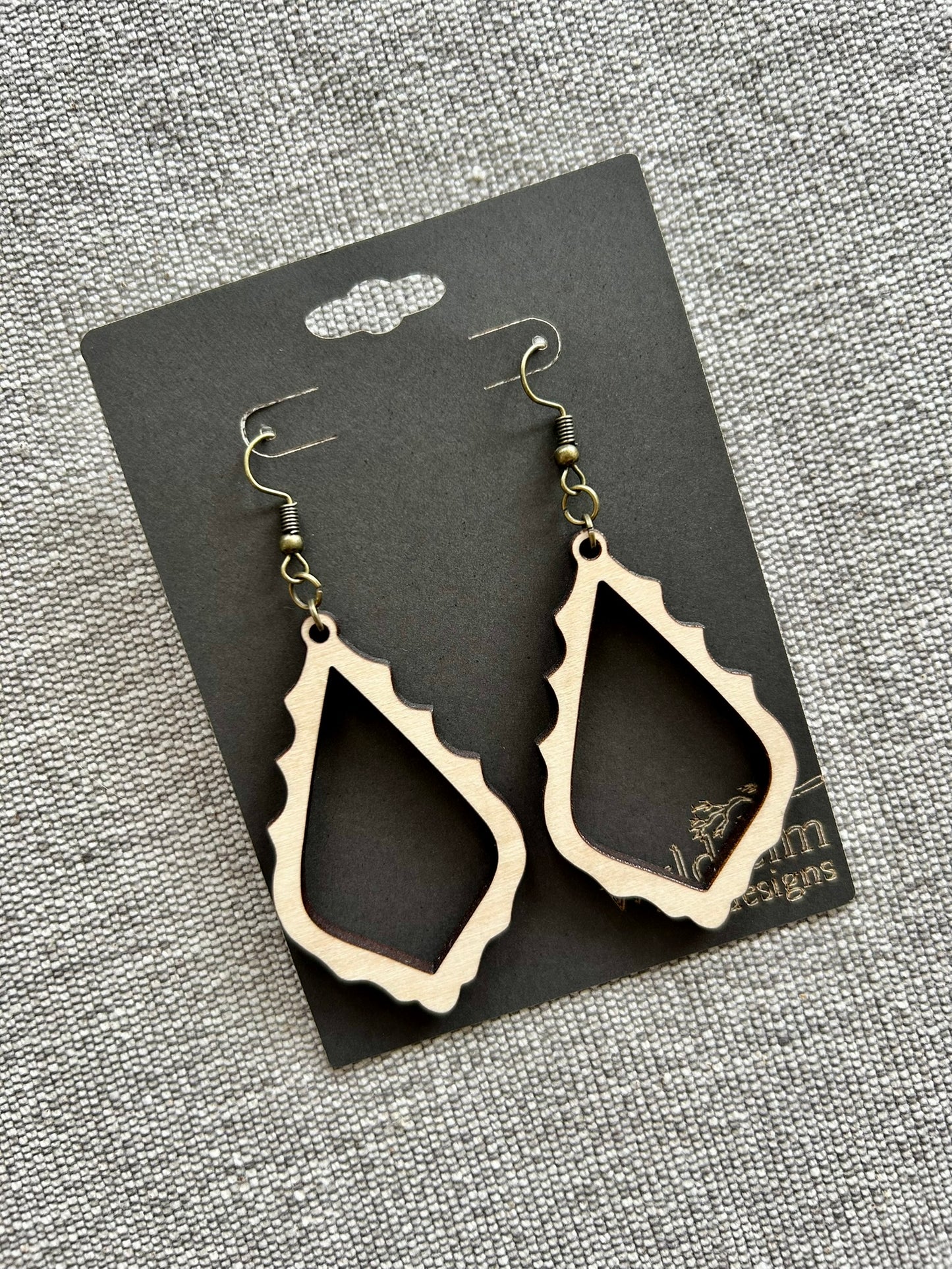 Maple Scallop Wood Earrings