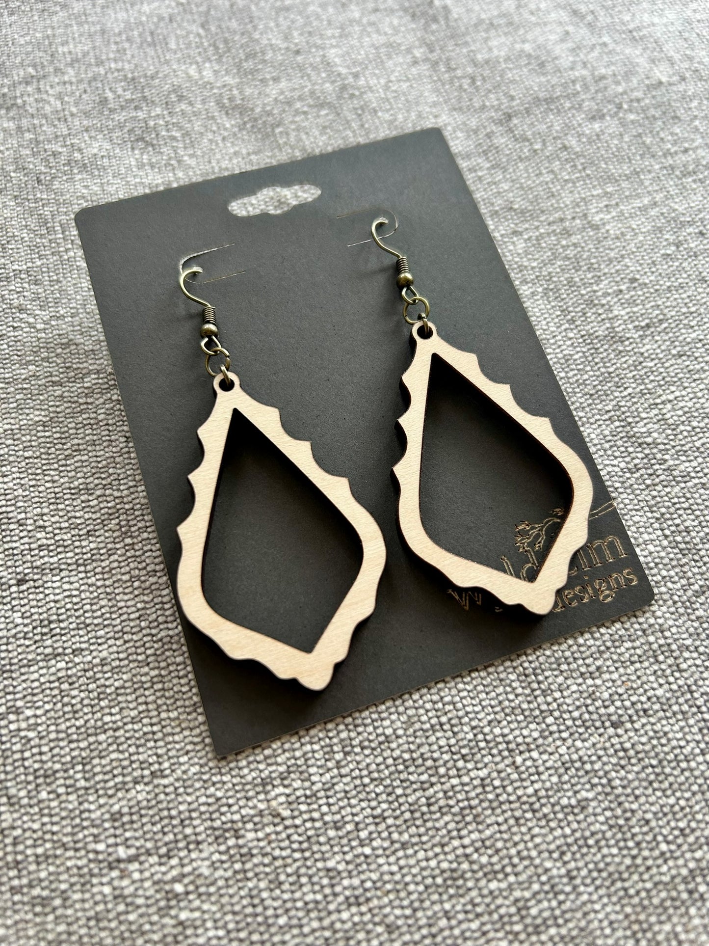 Maple Scallop Wood Earrings