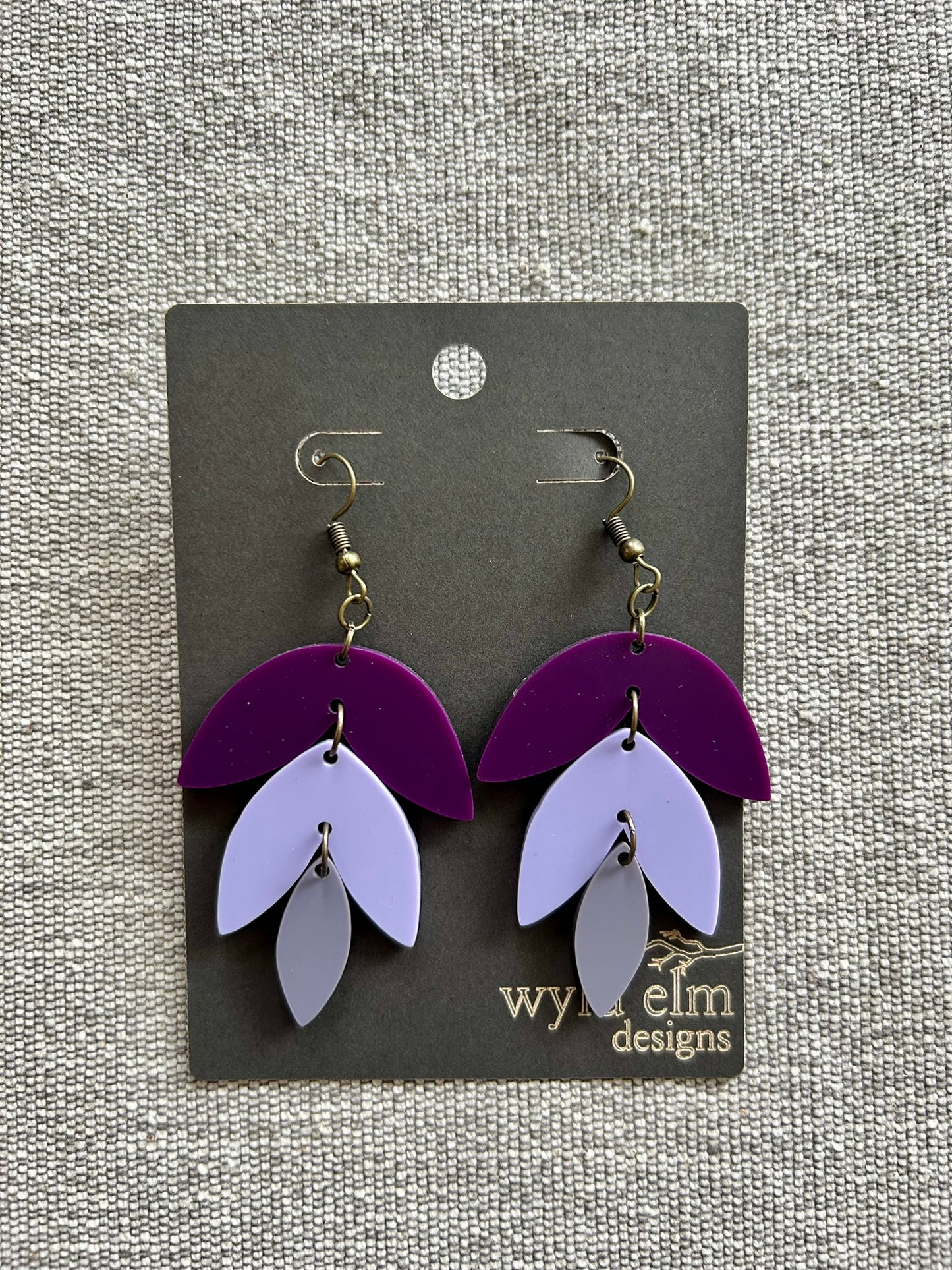 Perfectly Purple Petal Acrylic Earrings