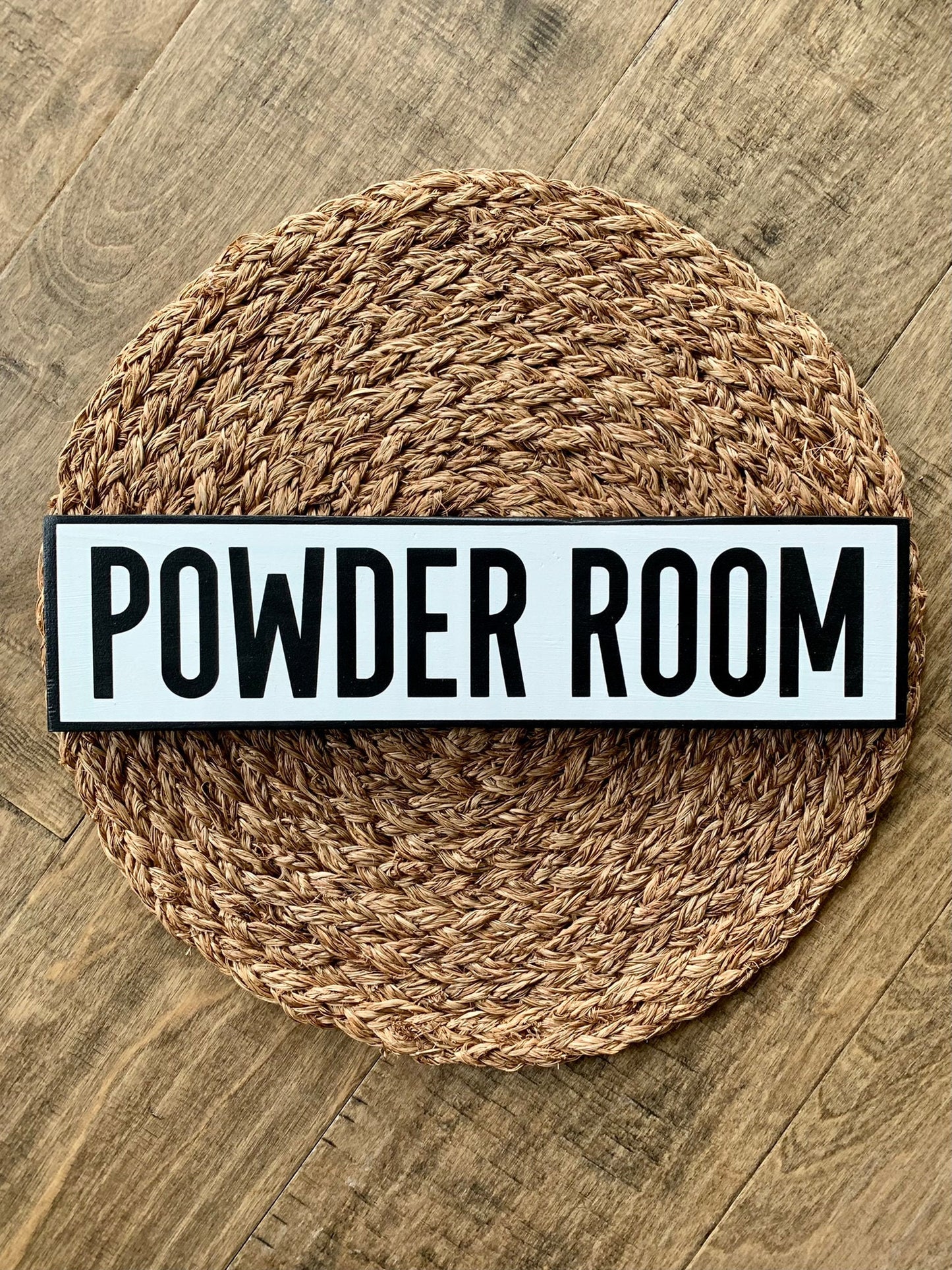 Powder Room Sign - Farmhouse Wood Sign