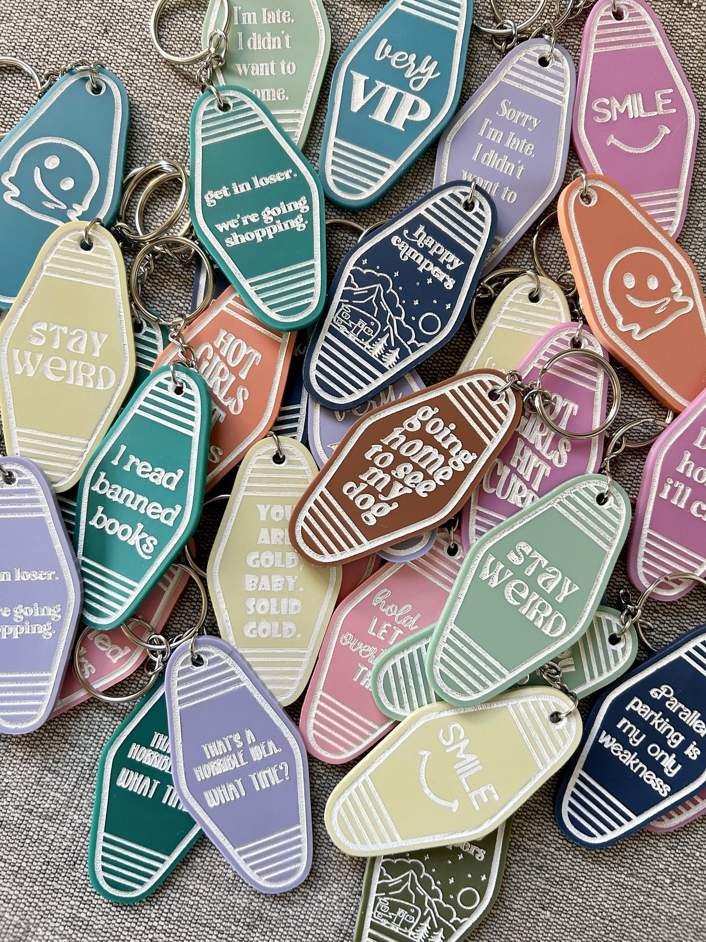 Motel Style Acrylic Keychains