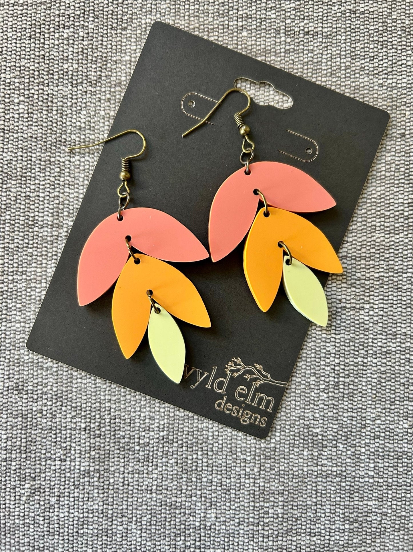 Tropical Petal Acrylic Earrings