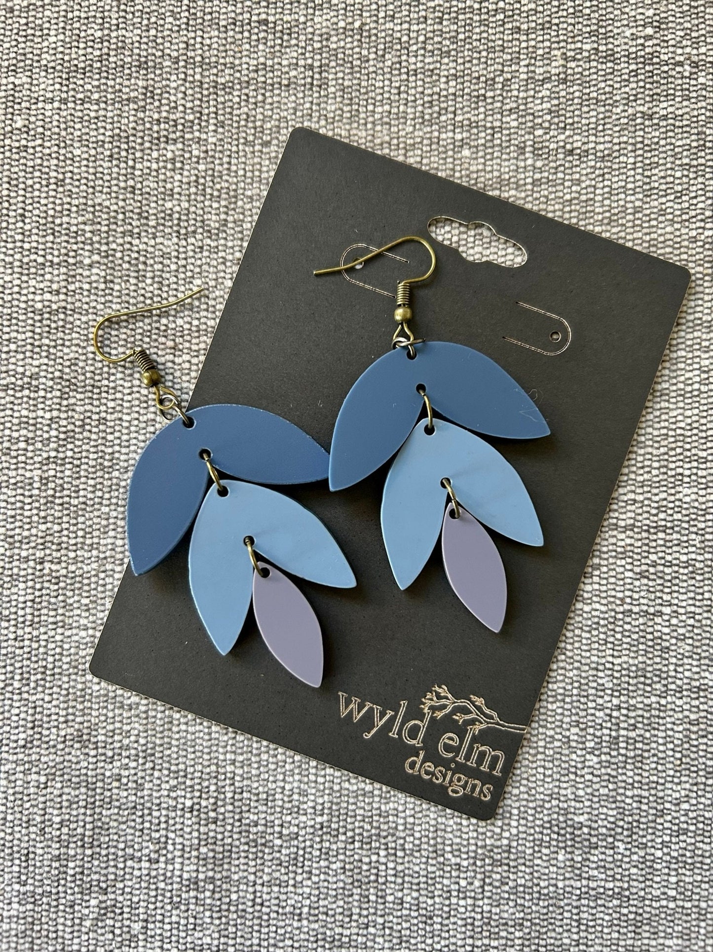 Feeling Blue Petal Acrylic Earrings